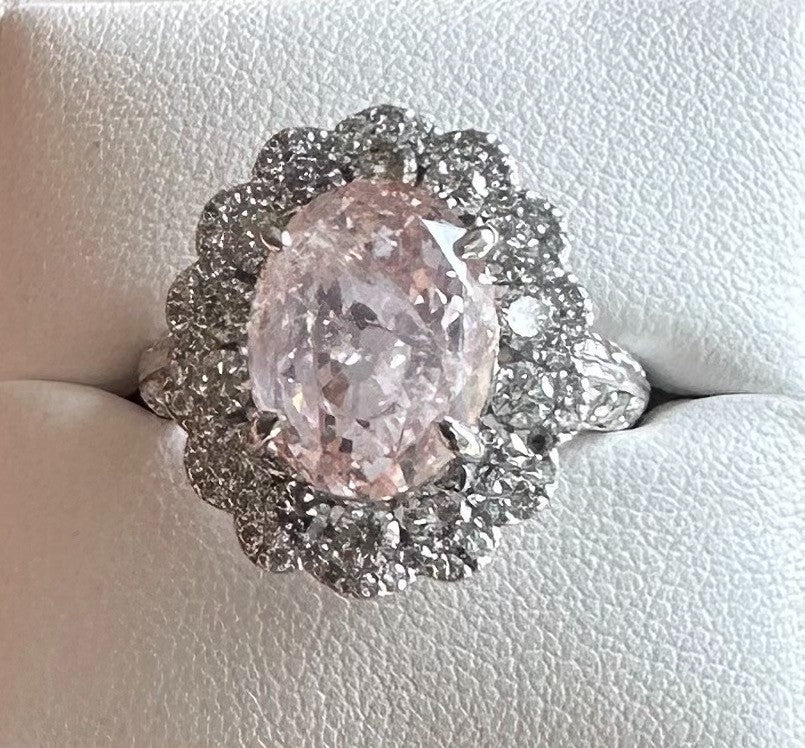 Unheated 9.78ct Padparadscha Sapphire No Heat Ring AIGS Cert- Impressive!