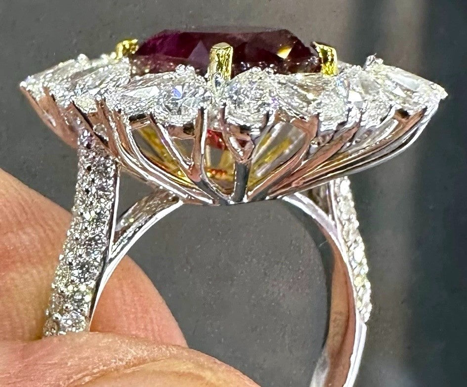 Unheated No Heat 5.19ct Thai Ruby Ring GIA - World Class!