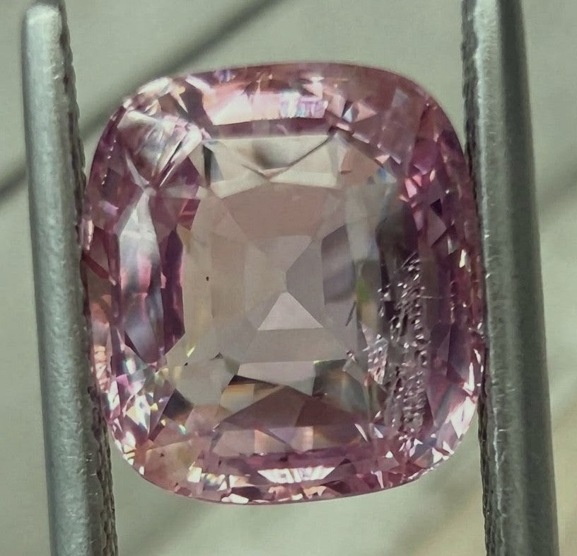 Unheated 3.64ct Padparadscha Sapphire No Heat Ring AIGS Cert- Impressive!