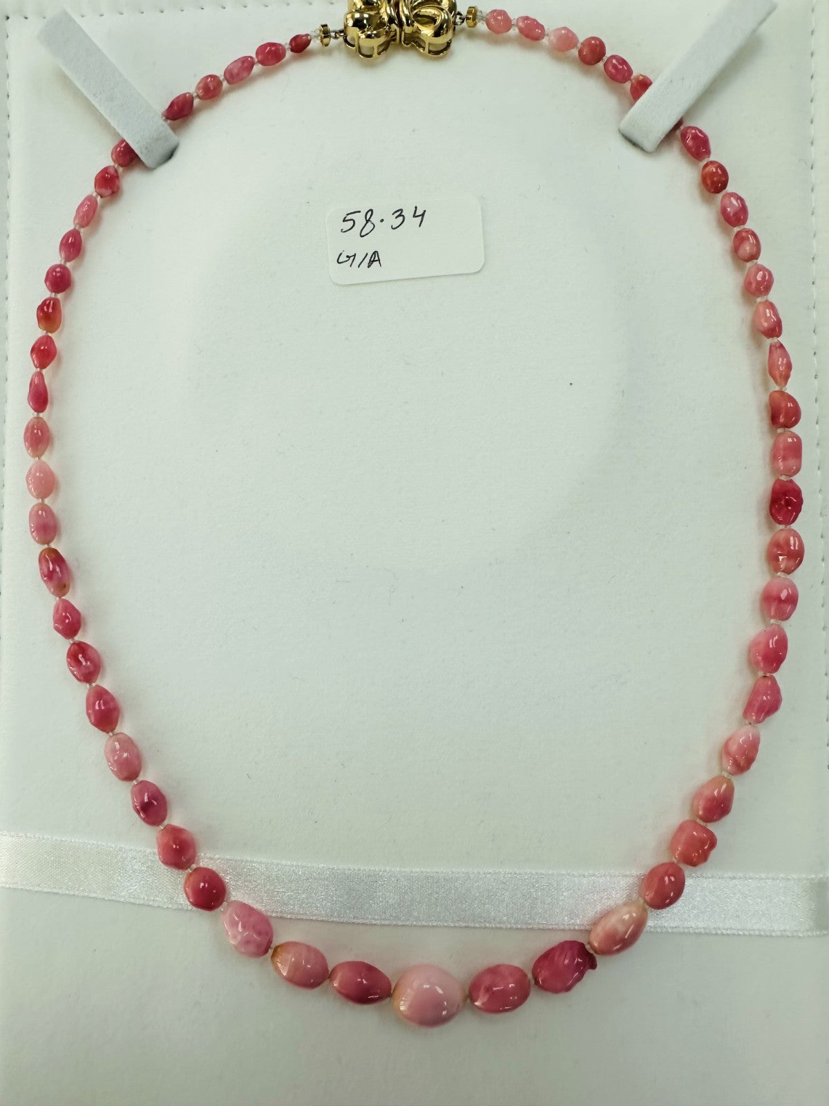 A Magnificent 58.34ct Conch Pearl Necklace GIA Certificate