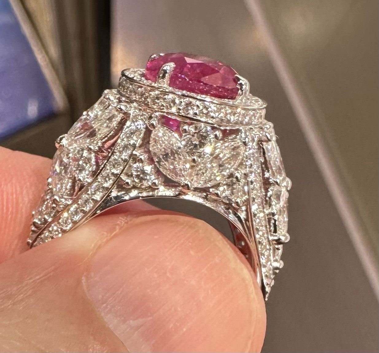 A Sensational Unheated No Heat 5.30ct Burma Burmese Ruby Ring GIA
