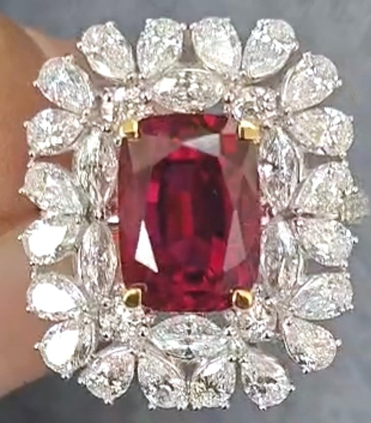 Unheated No Heat 5.19ct Thai Ruby Ring GIA - World Class!
