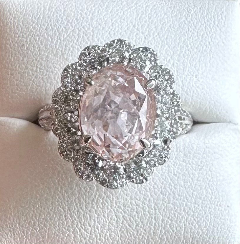 Unheated 9.78ct Padparadscha Sapphire No Heat Ring AIGS Cert- Impressive!