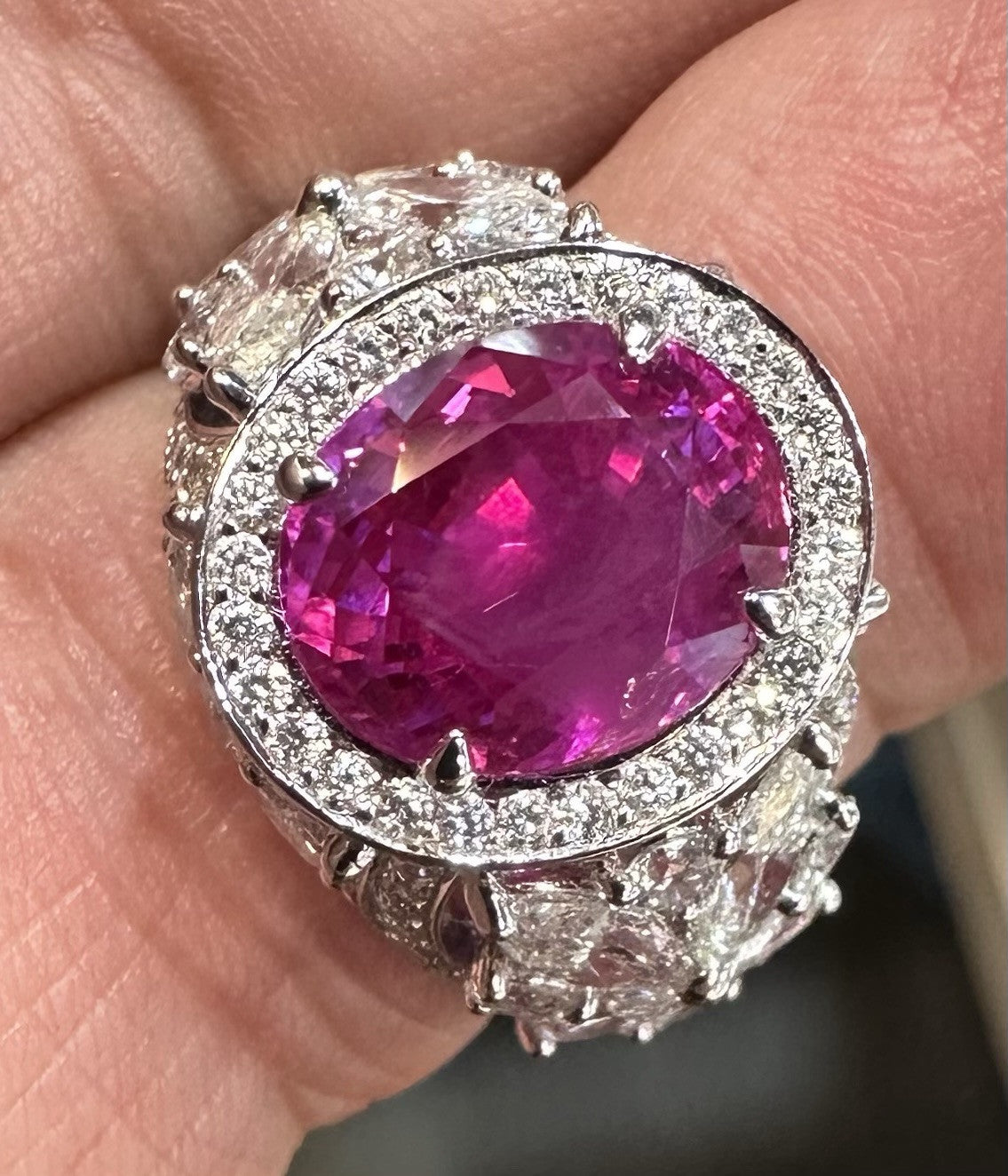 A Sensational Unheated No Heat 5.30ct Burma Burmese Ruby Ring GIA
