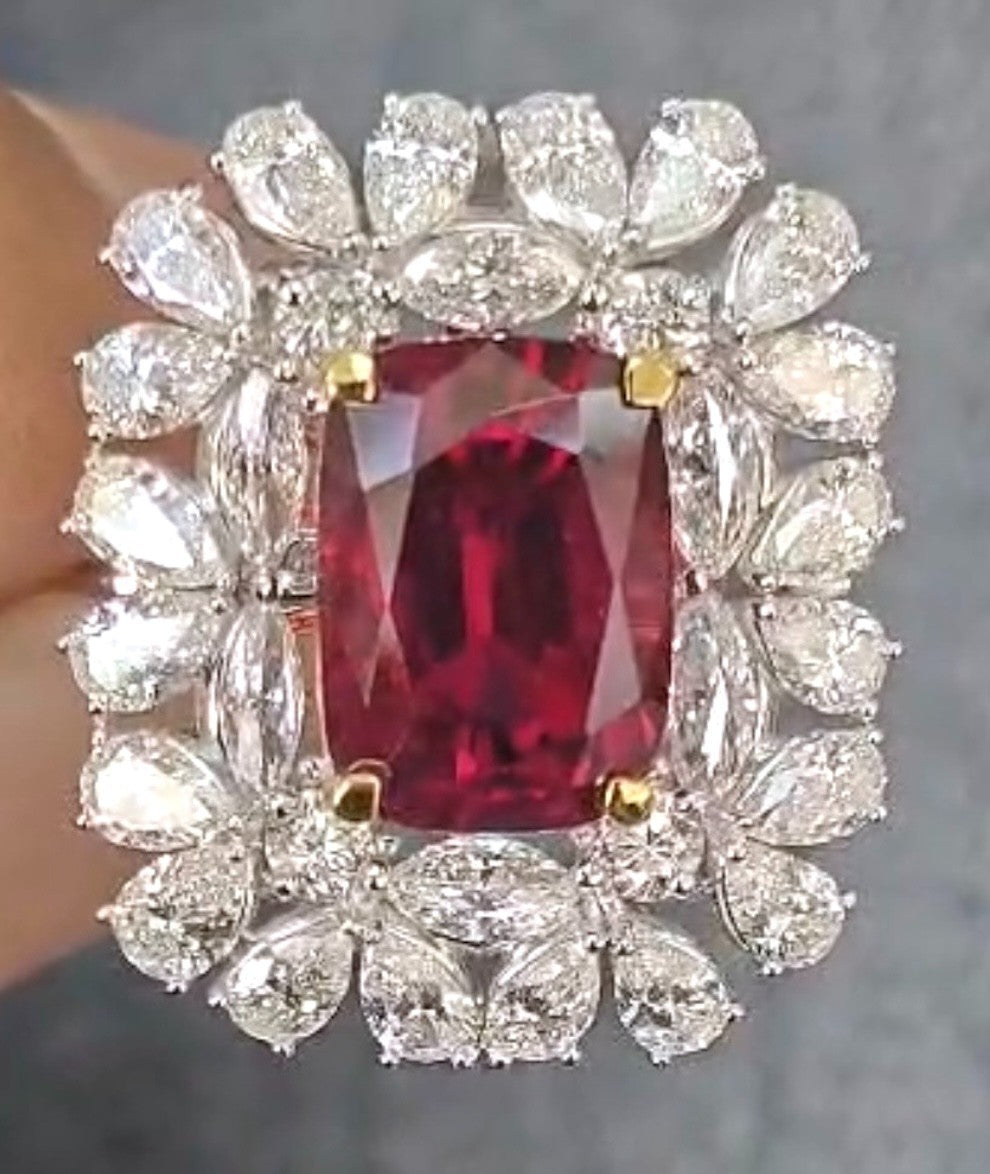 Unheated No Heat 5.19ct Thai Ruby Ring GIA - World Class!