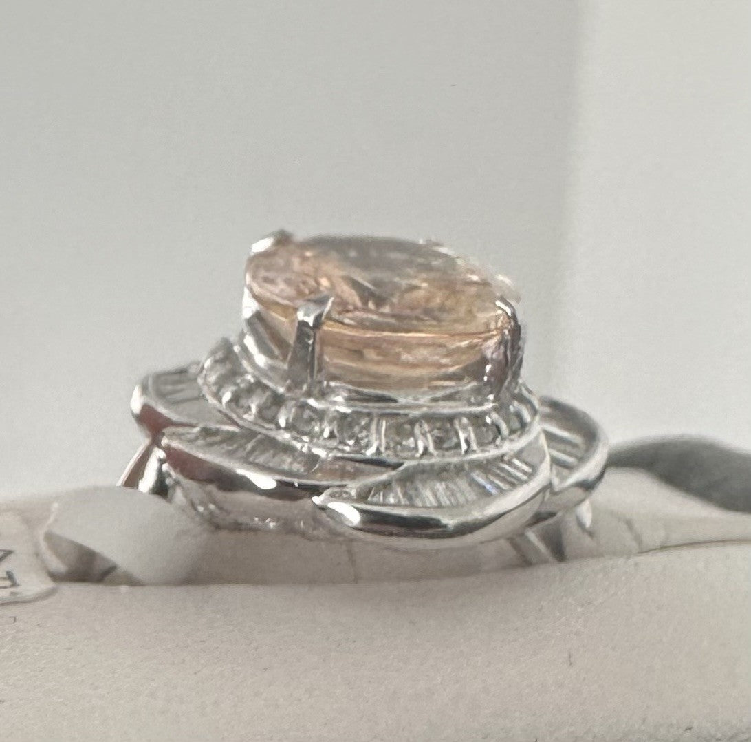 A Magnificent No Heat Unheated 4.71ct Padparadscha Sapphire Ring & AIGS Cert