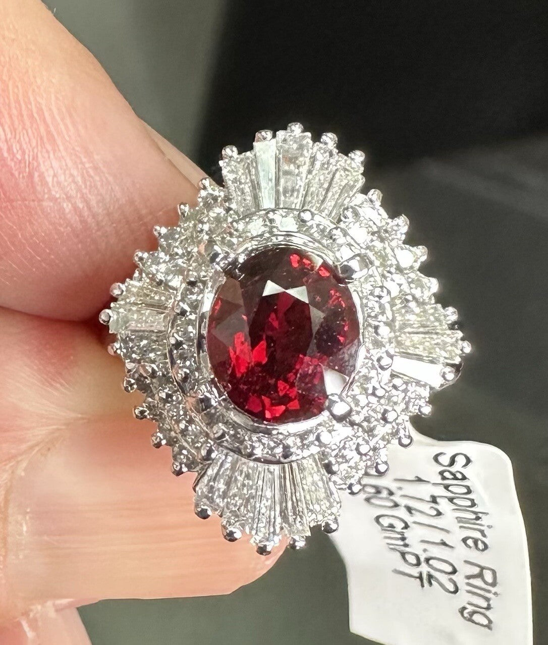 Unheated 1.71ct Pigeon’s Blood Ruby Ring NO Heat AIGS Certificate