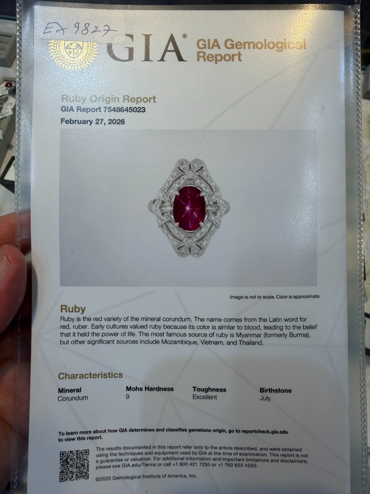 6.63ct Unheated Burma Cabochon Ruby & Diamond Platinum Ring GIA