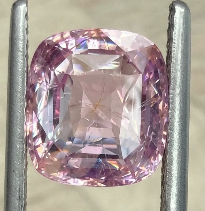 Unheated 3.64ct Padparadscha Sapphire No Heat Ring AIGS Cert- Impressive!