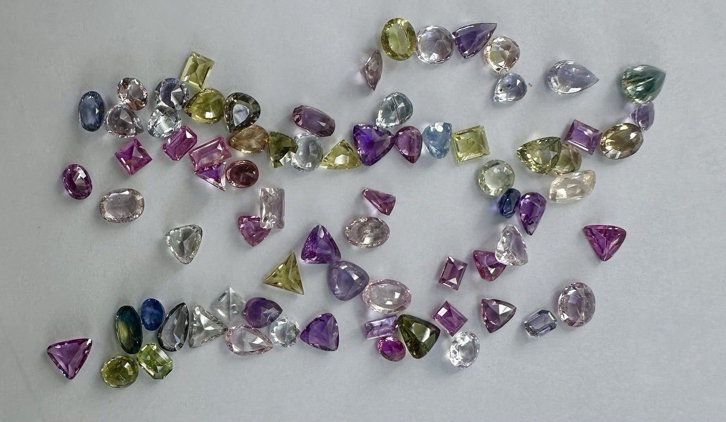 A Closeout Unheated Multicolour Sapphire Wholesale Lot 57.96ct