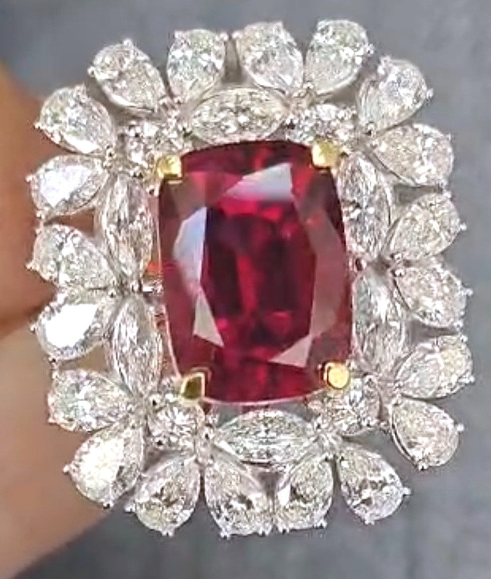 Unheated No Heat 5.19ct Thai Ruby Ring GIA - World Class!