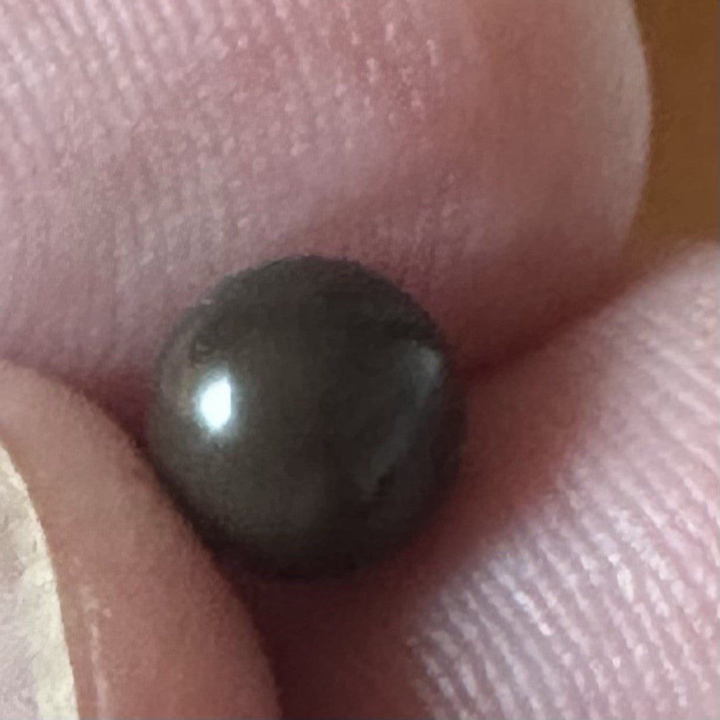 A Beautiful 6mm 1.39ct Natural Dark Brown Pearl GIA Certificate