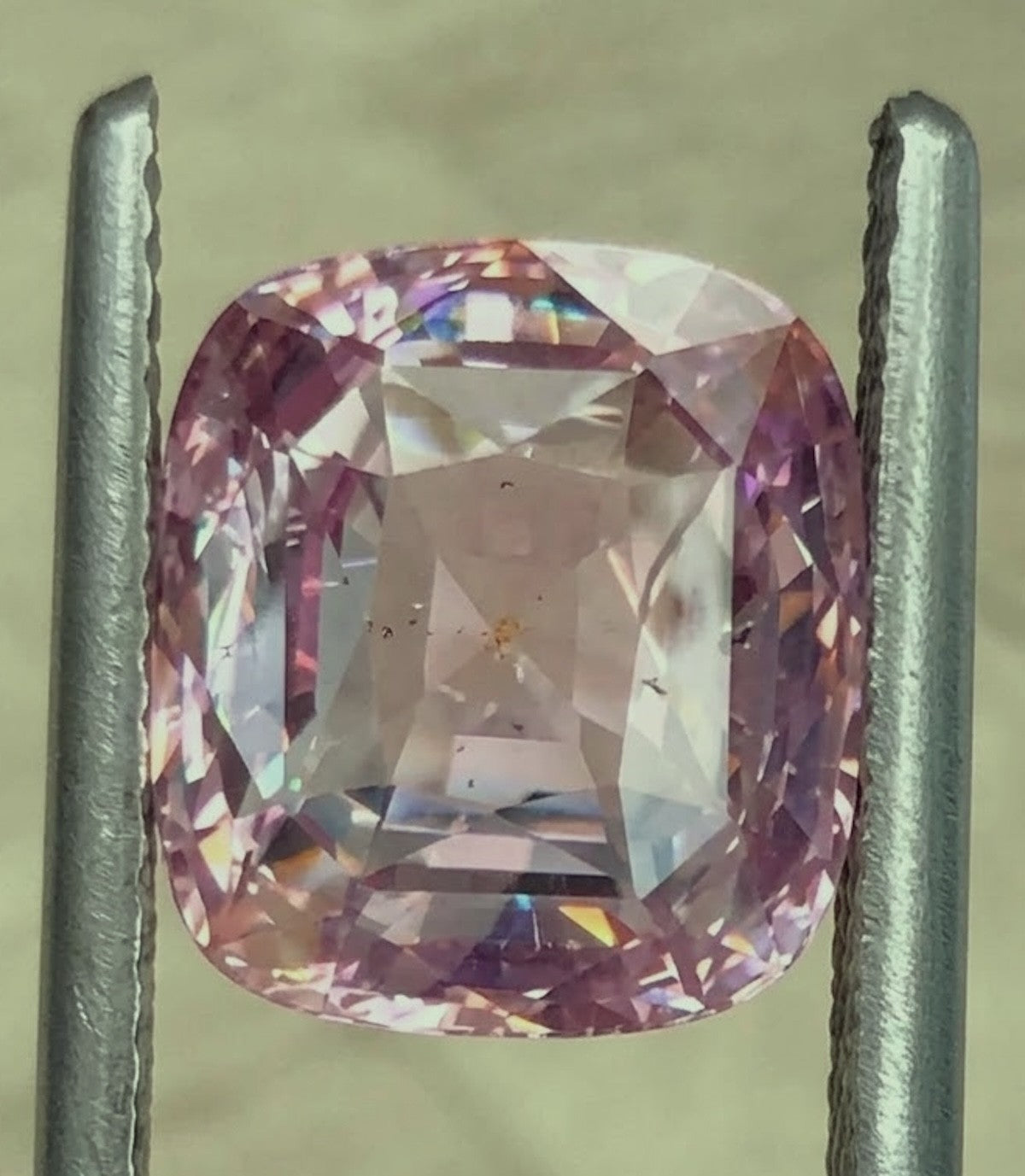 Unheated 3.64ct Padparadscha Sapphire No Heat Ring AIGS Cert- Impressive!