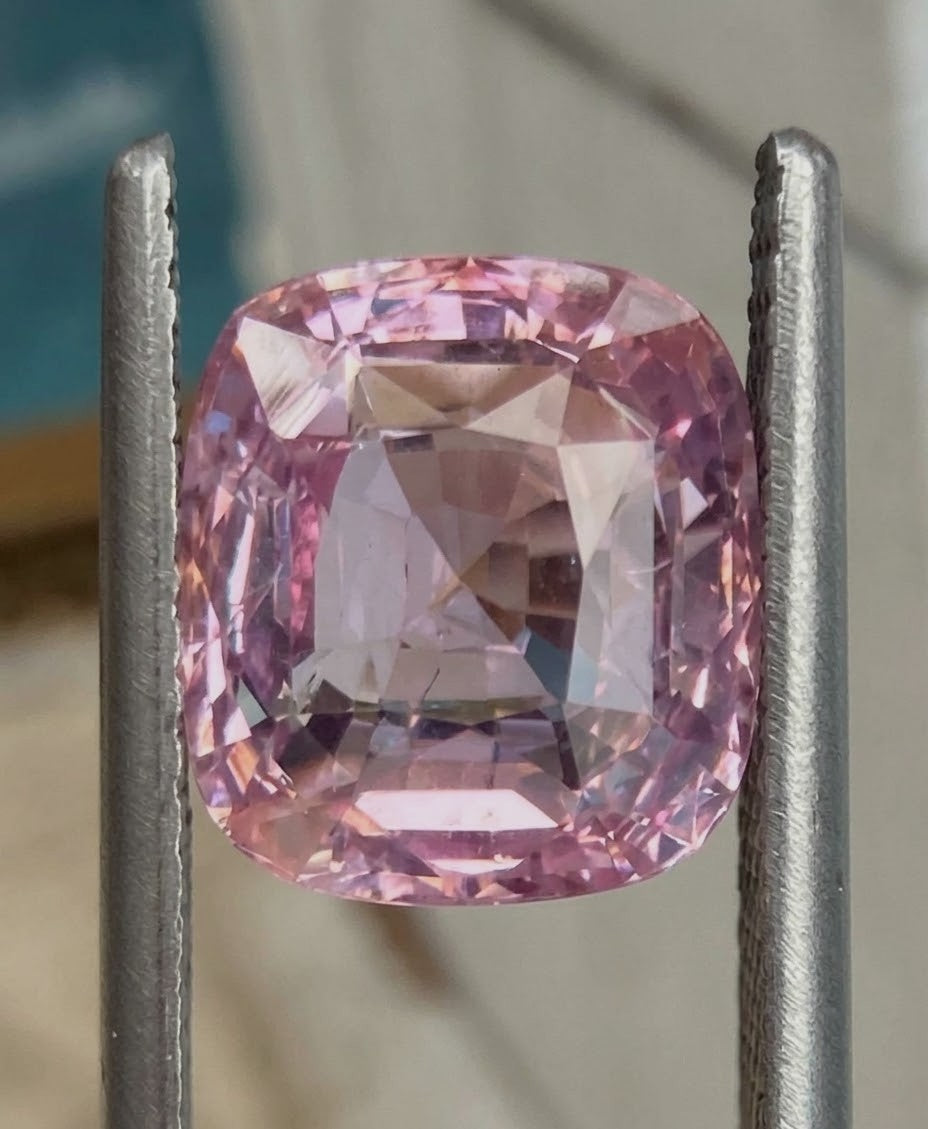 Unheated 3.64ct Padparadscha Sapphire No Heat Ring AIGS Cert- Impressive!