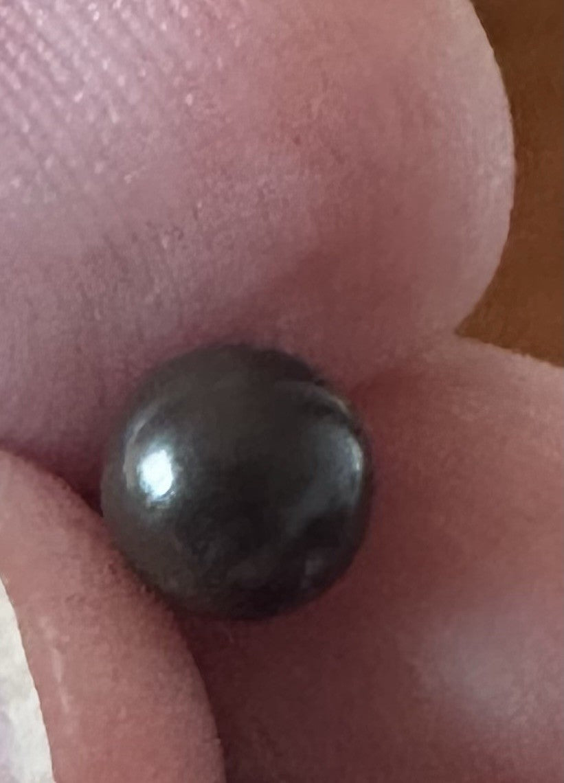 A Beautiful 6mm 1.39ct Natural Dark Brown Pearl GIA Certificate