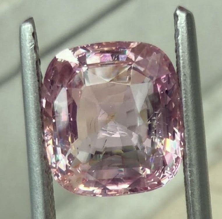 Unheated 3.64ct Padparadscha Sapphire No Heat Ring AIGS Cert- Impressive!