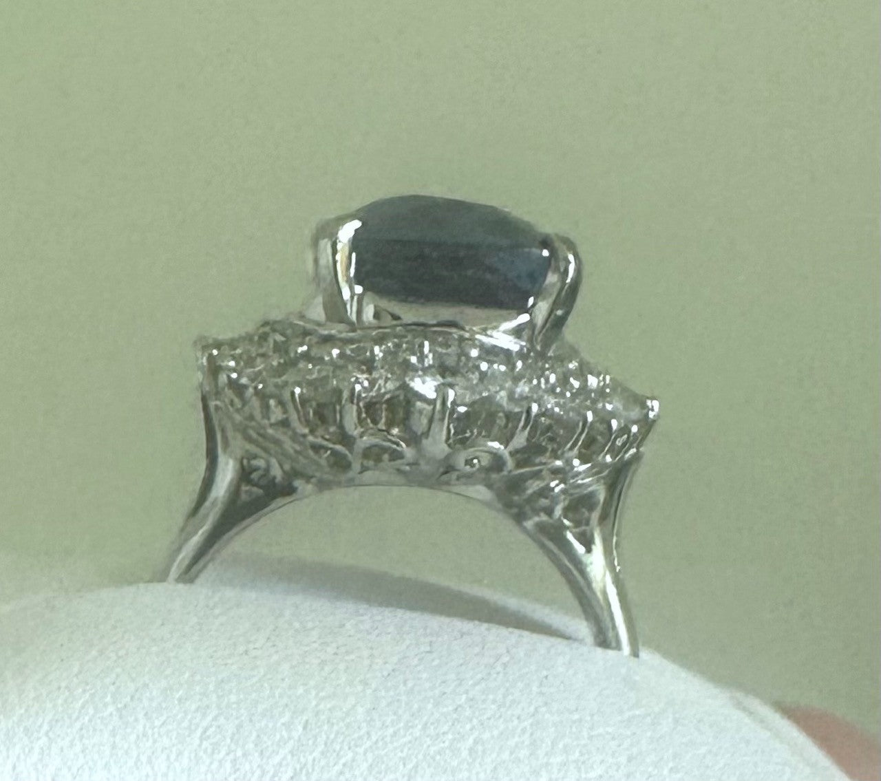 Unheated 6.00ct Blue Sapphire No Heat Platinum & Diamond Ring AIGS - Stunning!