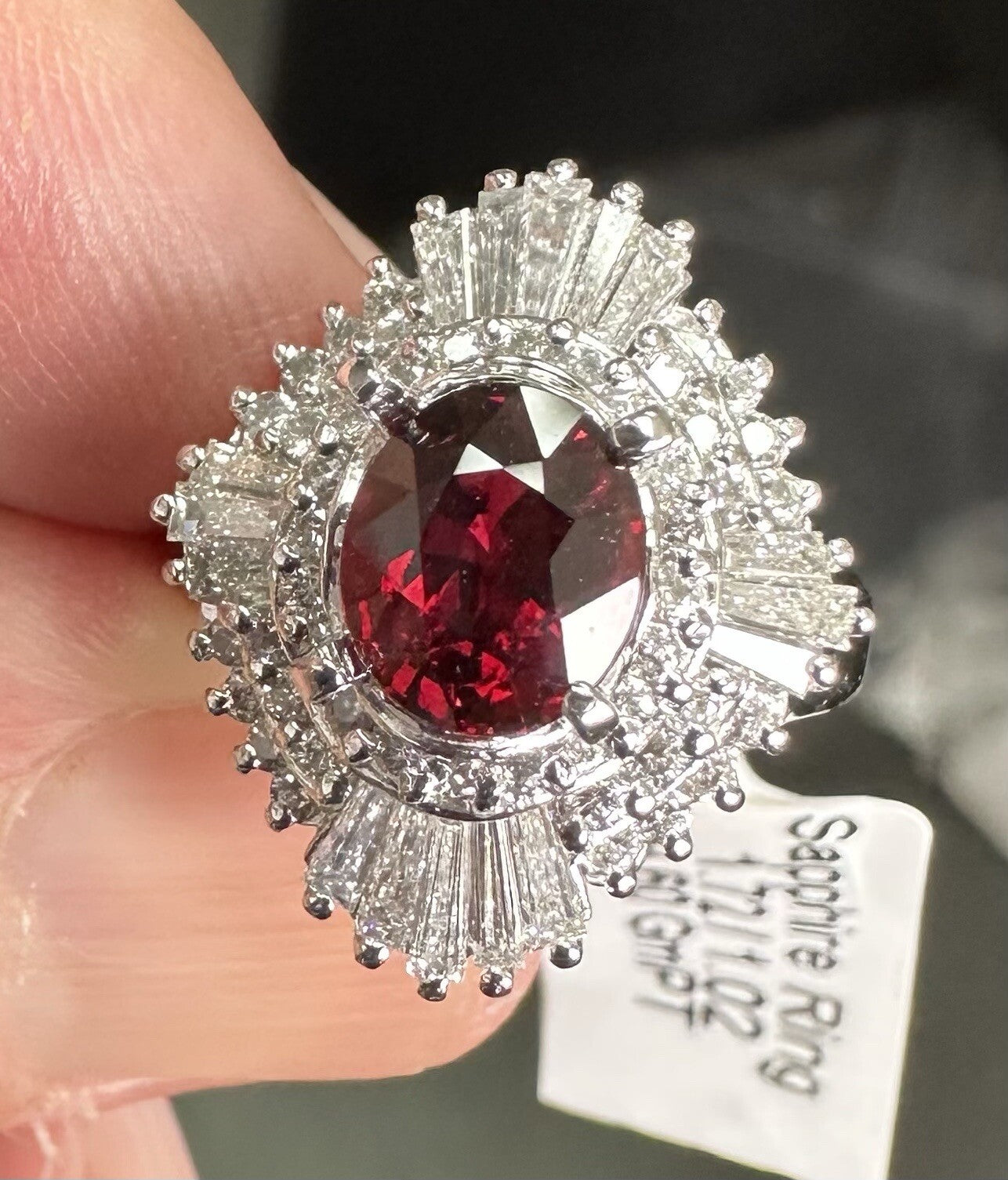 Unheated 1.71ct Pigeon’s Blood Ruby Ring NO Heat AIGS Certificate