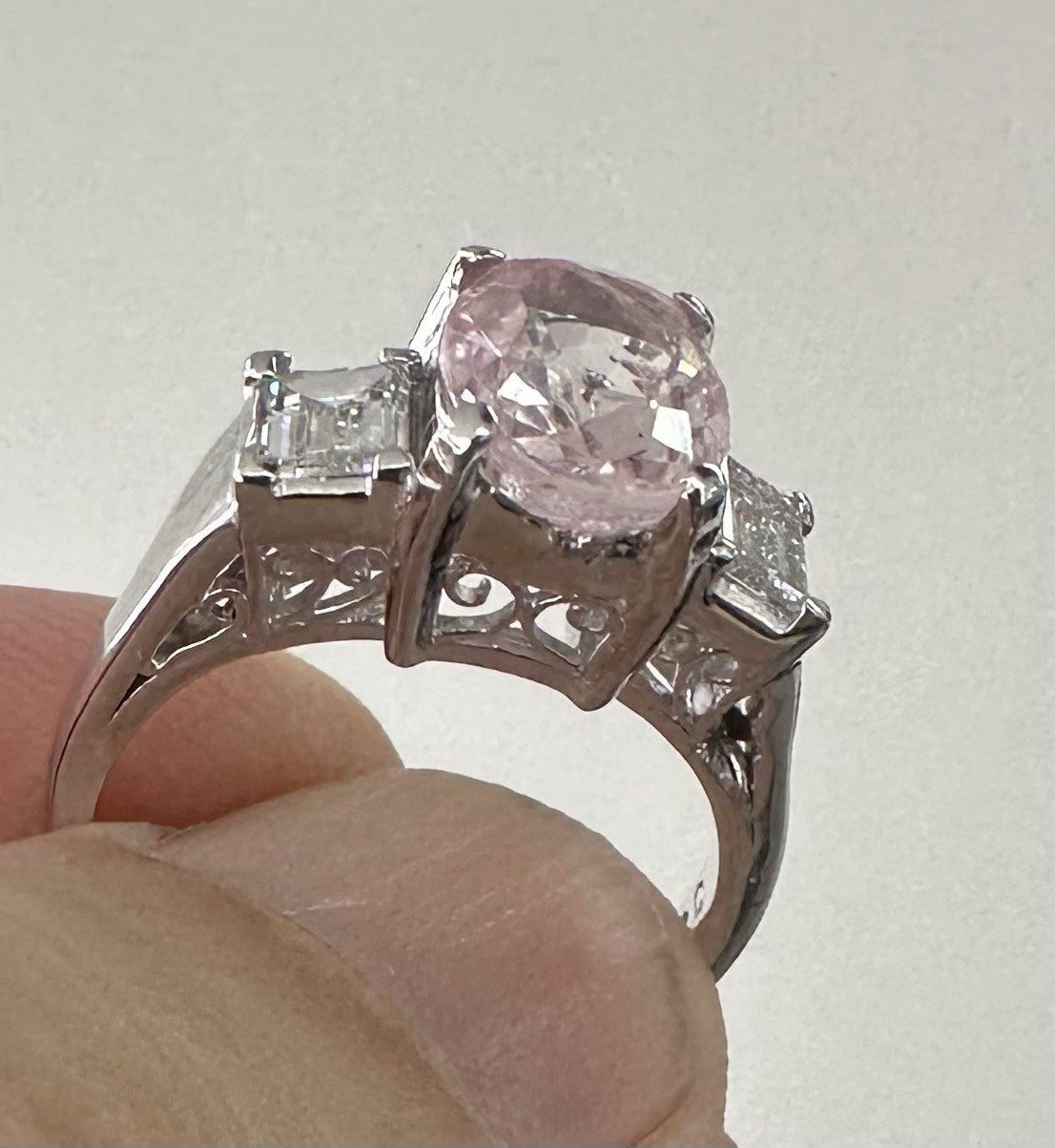 Sensational Unheated No Heat 3.06ct Padparadscha Sapphire Ring AIGS Certificate