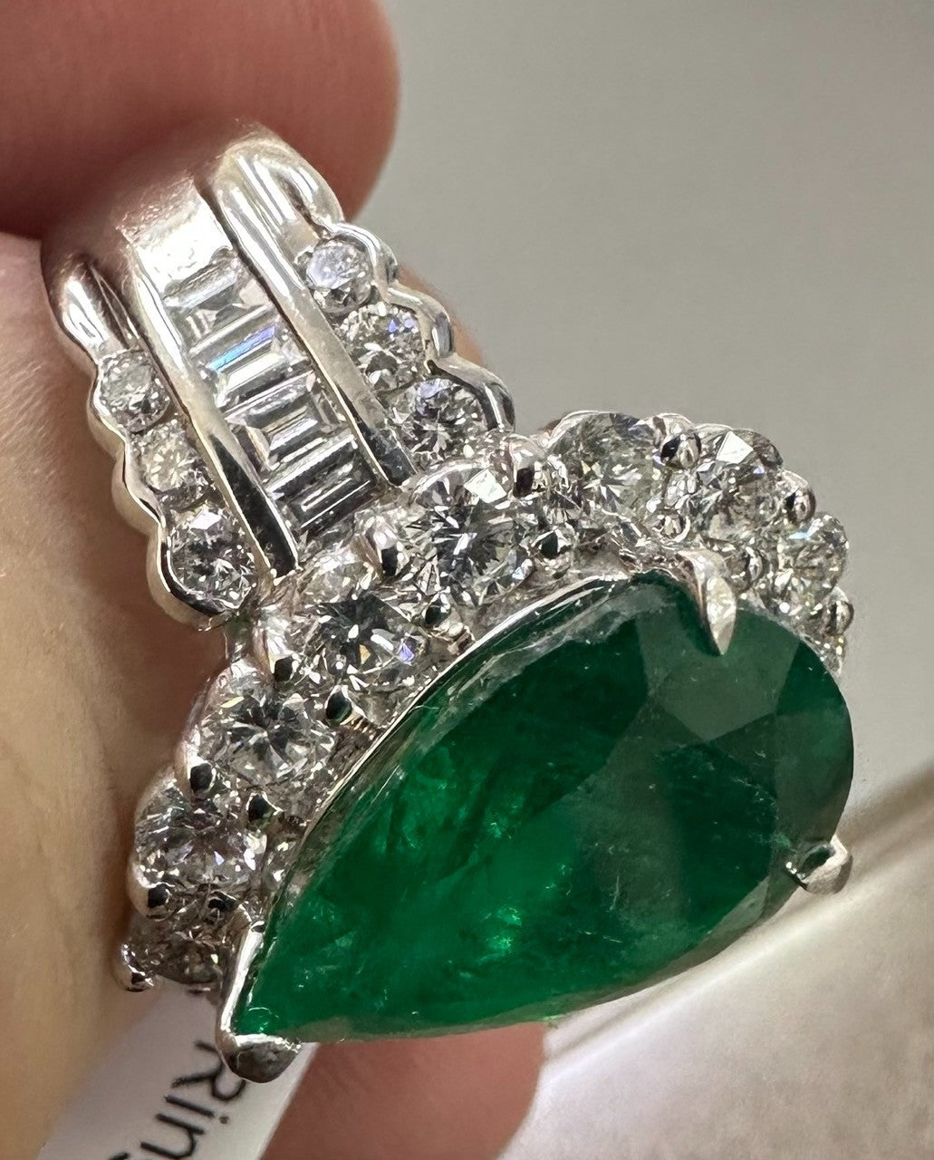 A Superb 6.30ct Muzo Colombia Emerald & Diamond Ring