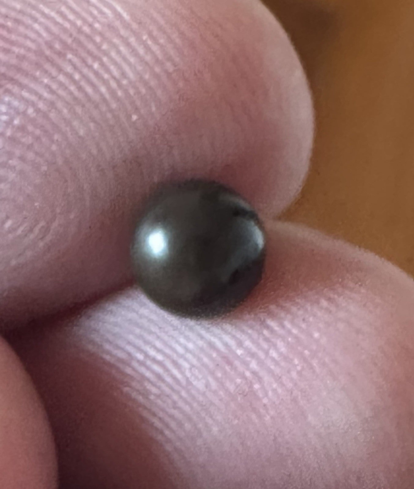 A Beautiful 6mm 1.39ct Natural Dark Brown Pearl GIA Certificate