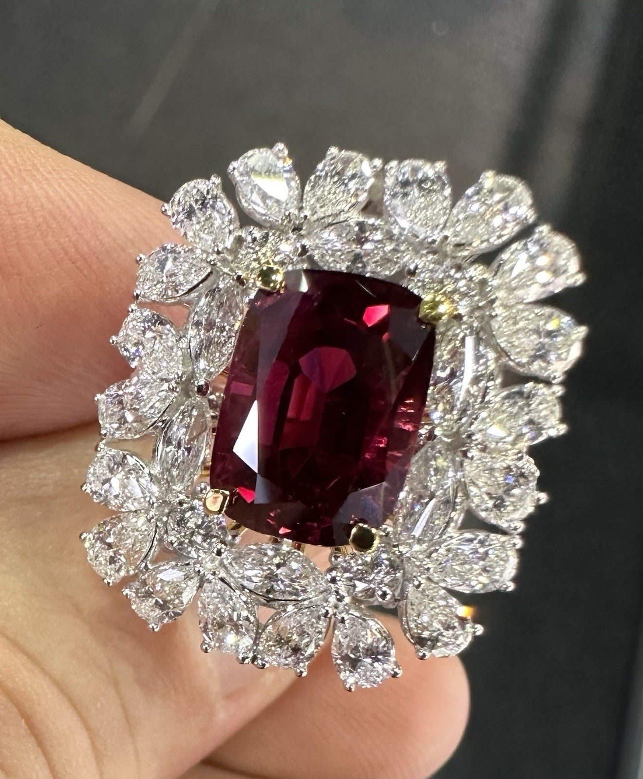 A Sensational Unheated No Heat 5.07ct Thai Ruby Ring GIA