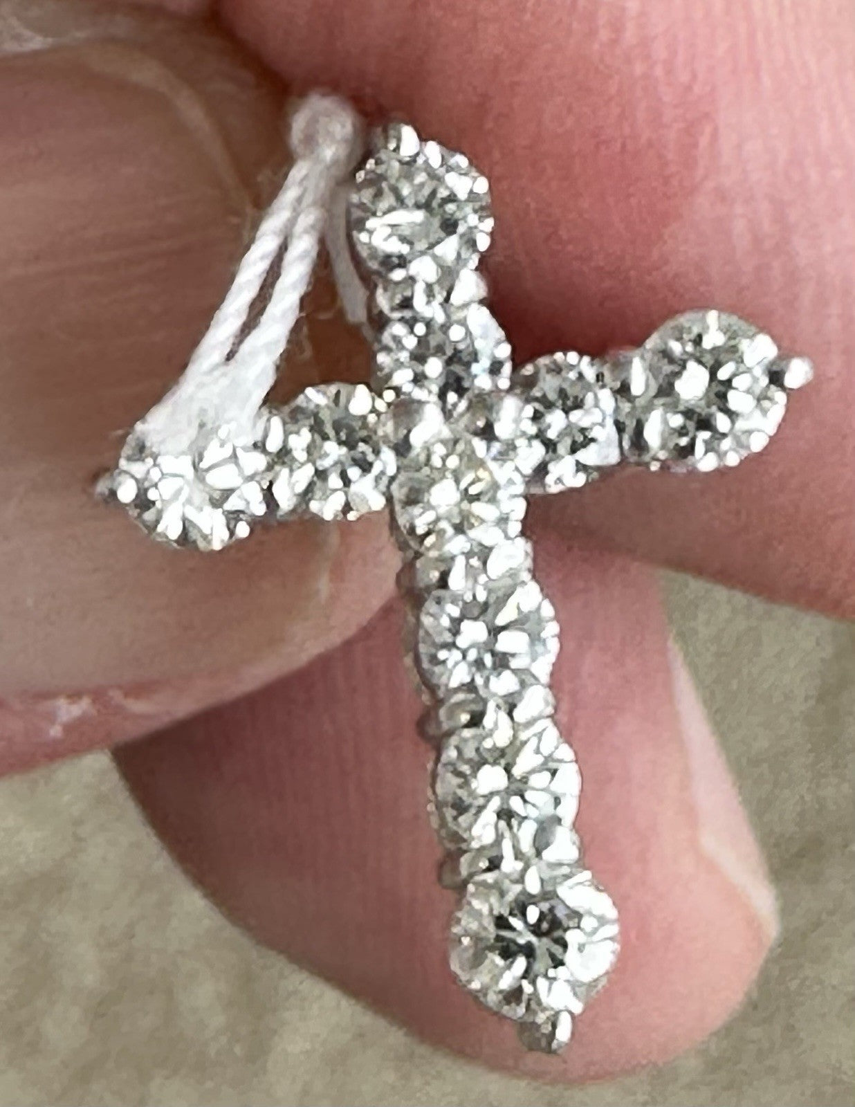 Diamond 1.00ct Platinum Cross Pendant